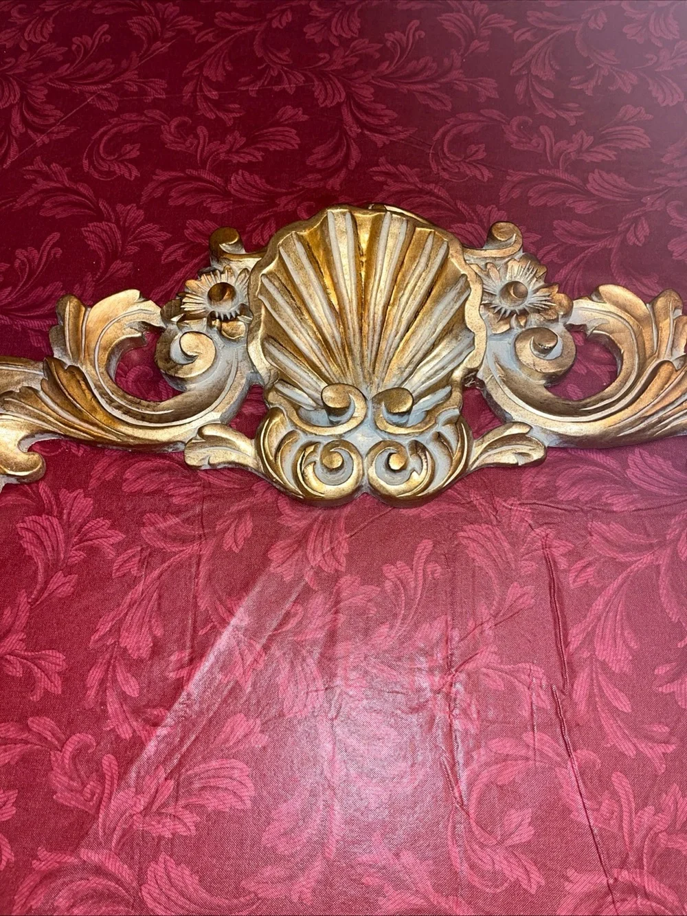 Gold Solid Wood Ornate Wall Accent - Decorative Door Pediment